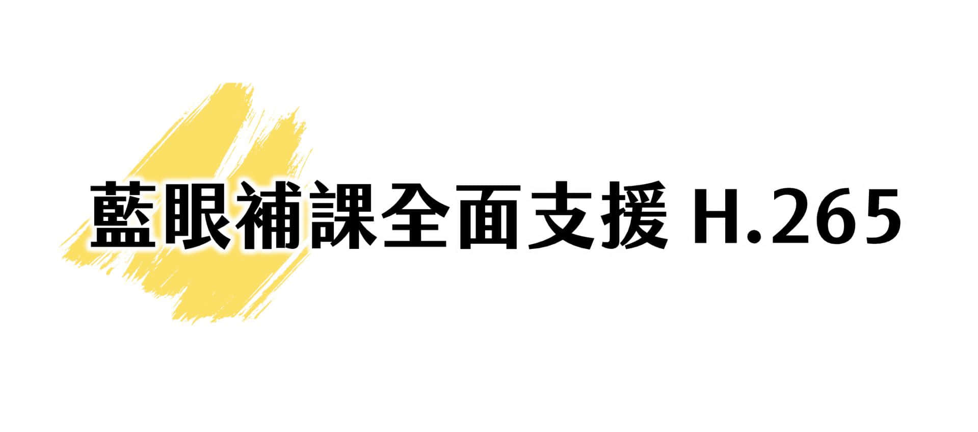 藍眼補課全面支援 H.265